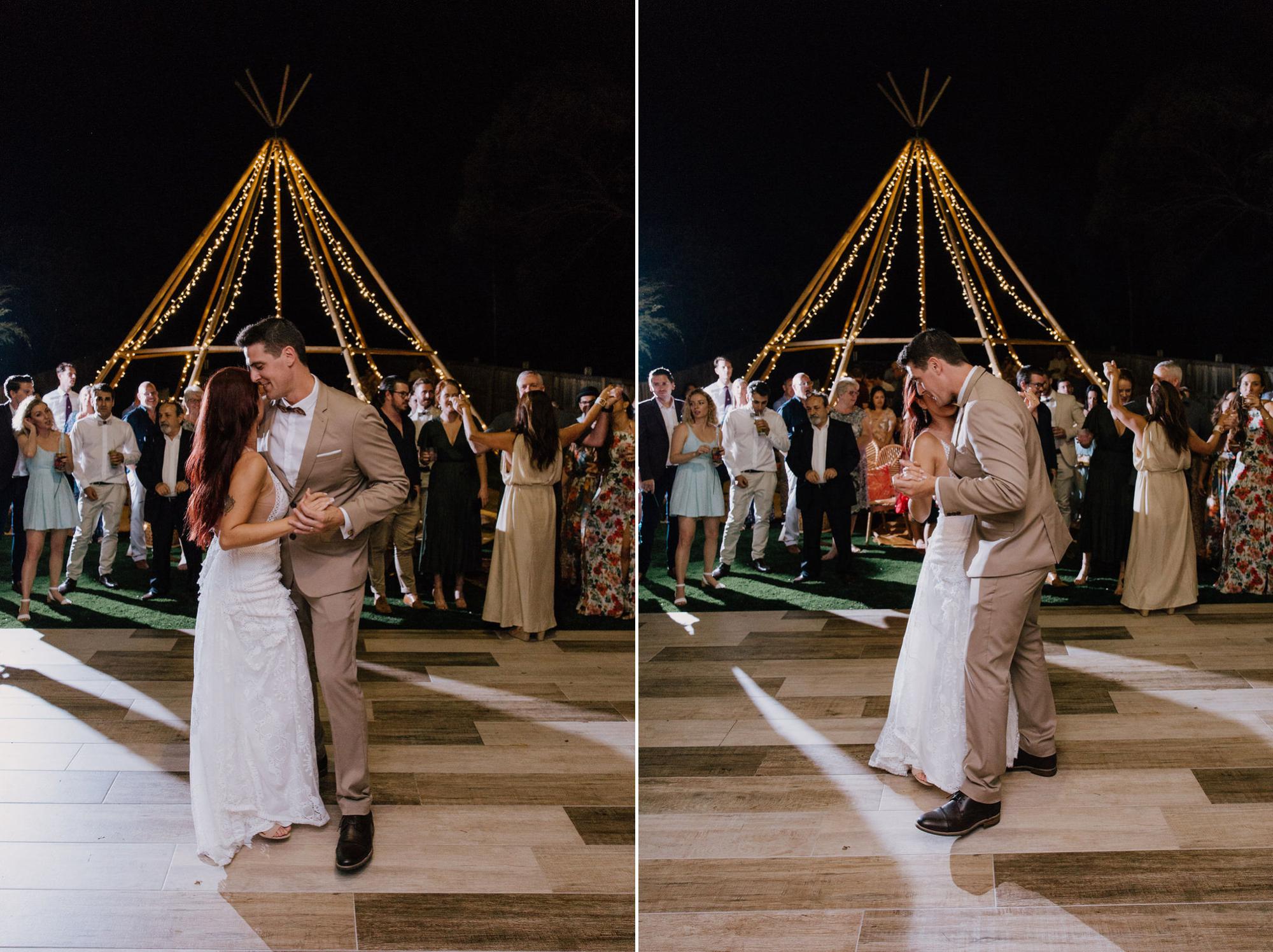 Backyard Tipi Wedding First Dance